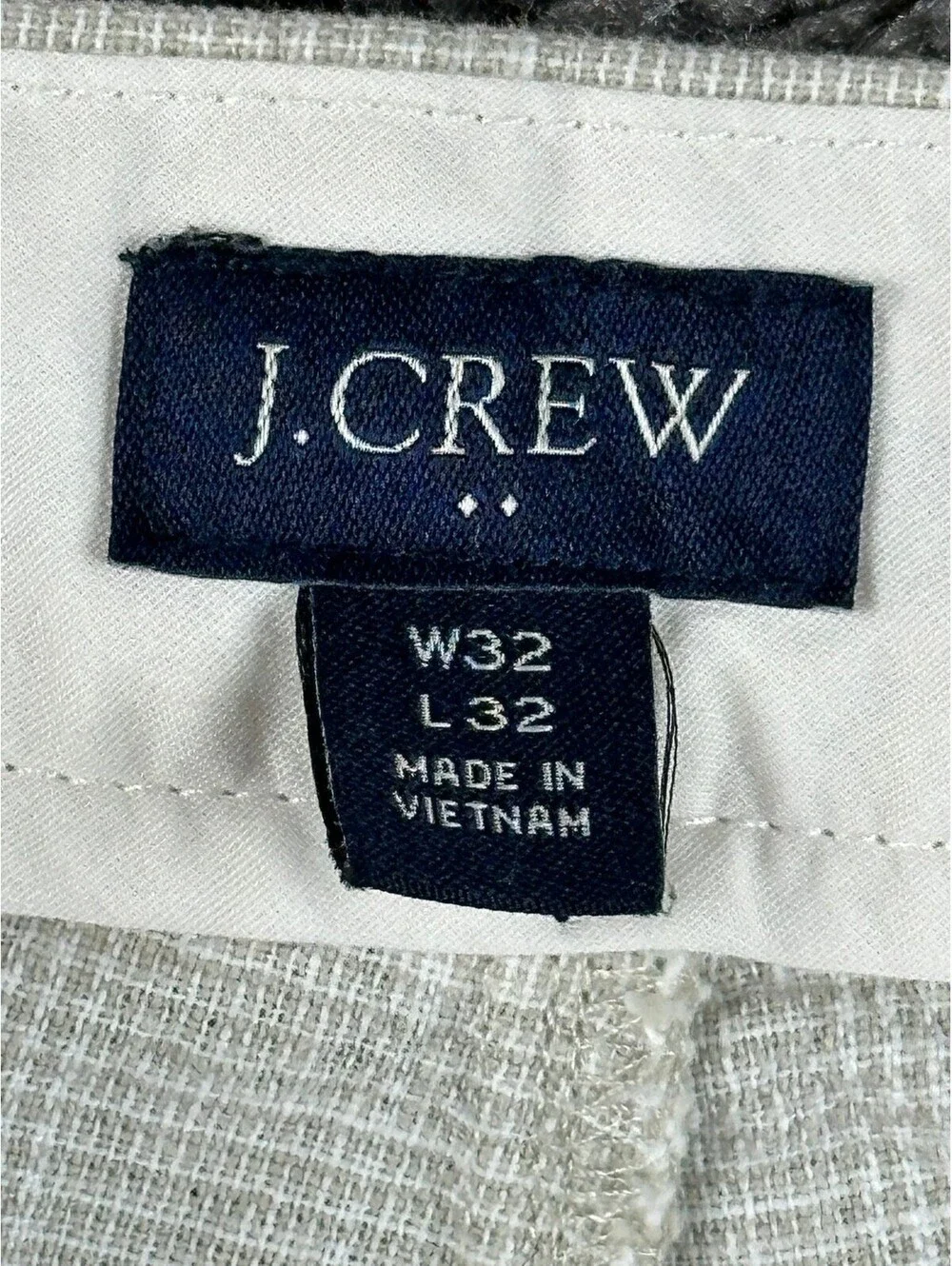 JCrew Re-Imagined Mens Straight Linen Cotton Plaid Pants Summer Trousers 32x30